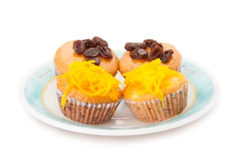 Cupcake with topping Stock Photos