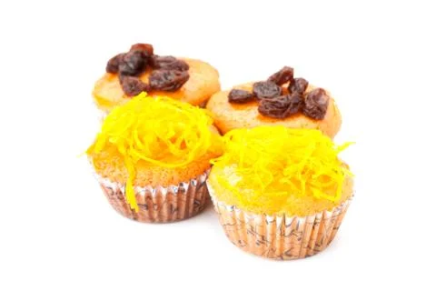 Cupcake with topping Stock Photos