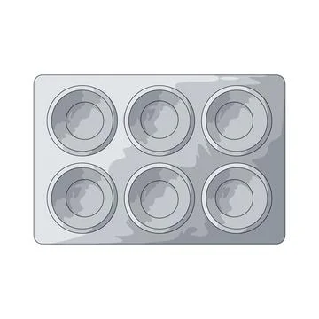 Cupcake tray illustration Stock Illustration