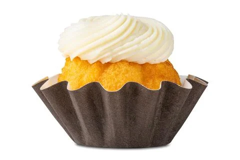Cupcake. Vanilla Cupcake. Stock Photos