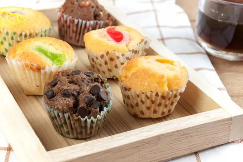 Cupcake various flavors Foto stock