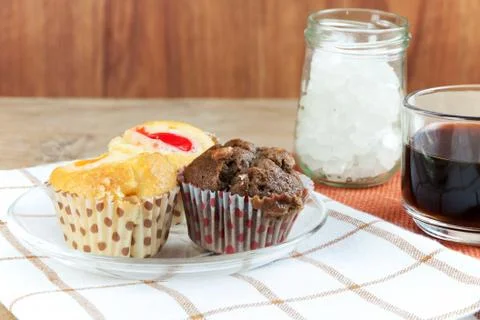 Cupcake various flavors Stock Photos