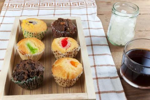 Cupcake various flavors Stock Photos