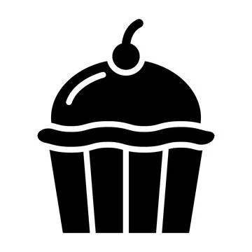 Cupcake Vector Icon Design Illustration Stock Illustration