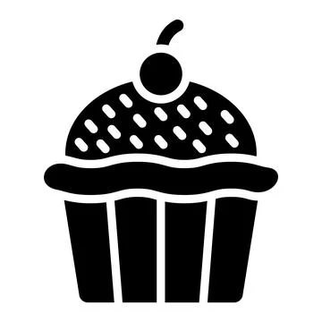 Cupcake Vector Icon Design Illustration Stock Illustration