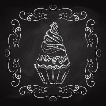 Cupcake vector icon Stock Illustration
