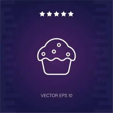 Cupcake vector icon Stock Illustration
