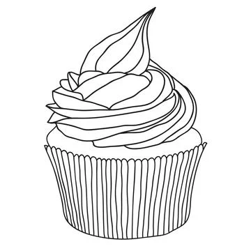 Cupcake vector illustration isolated on white background Stock Illustration
