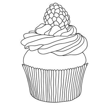 Cupcake vector illustration isolated on white background Stock Illustration