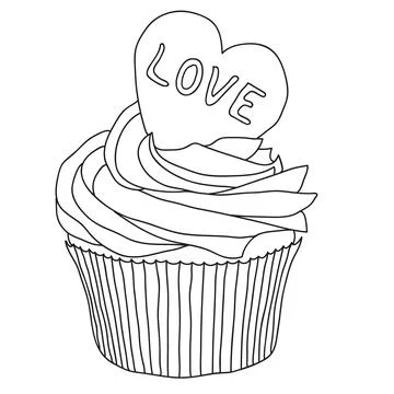 Cupcake vector illustration isolated on white background Stock Illustration