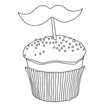 Cupcake vector illustration isolated on white background Stock Illustration