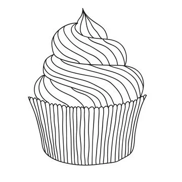 Cupcake vector illustration isolated on white background Stock Illustration