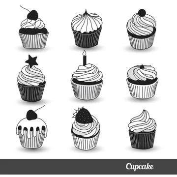Cupcake vector2 Stock Illustration