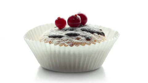 Cupcake on white background Stock Footage 67675785