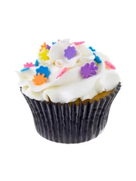 Cupcake with white icing 写真素材