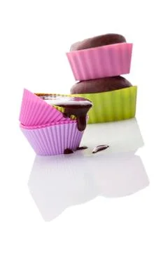 Cupcakes baking. Stock Photos