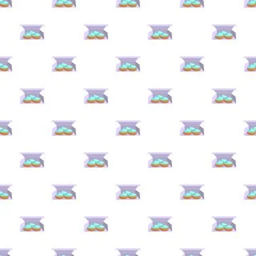 Cupcakes in box pattern with seamless design Stock Illustration