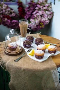 Cupcakes for breakfast Stock Photos