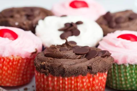 Cupcakes Closeup Stock Photos