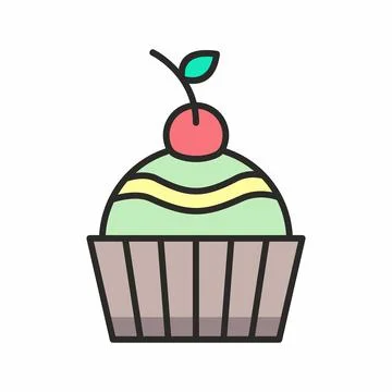 Cupcakes icon Stock Illustration