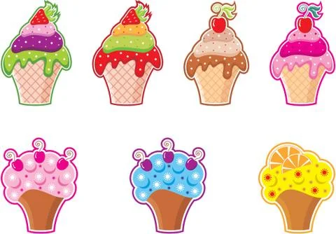 Cupcakes Stock Illustration