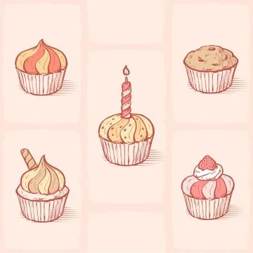 Cupcakes Stock Illustration
