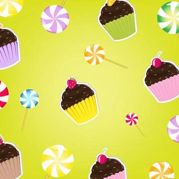 Cupcakes Labels Stock Illustration