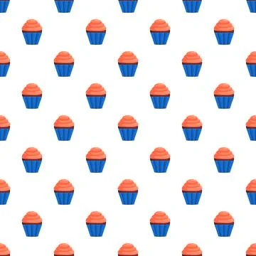 Cupcakes pattern background creating a festive design Illustrazione stock