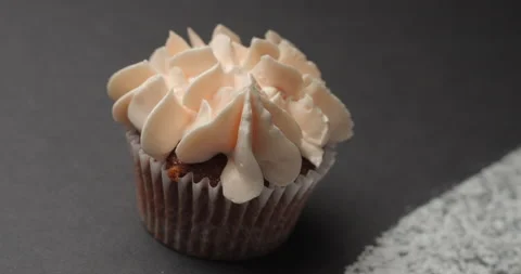 Cupcakes rotating close-up studio 4K Video stock 148446871