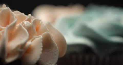 Cupcakes rotating close-up studio 4K Video stock 148447024