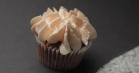 Cupcakes rotating close-up studio 4K Video stock 148447102