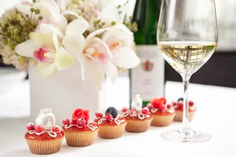 Cupcakes for a wedding Stock Photos