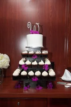 Cupcakes at Wedding Stock Photos