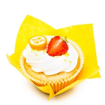 Cupcakes on a white background Stock Photos