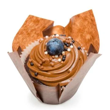 Cupcakes on a white background Stock Photos