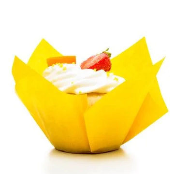Cupcakes on a white background Stock Photos