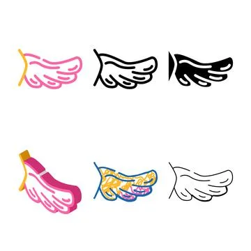 Cupeydon wing color icon vector clean Stock Illustration