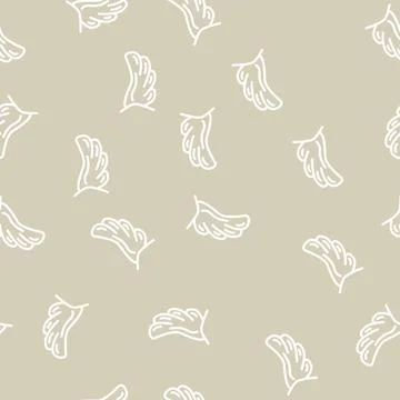 Cupeydon wing line vector seamless pattern Stock Illustration