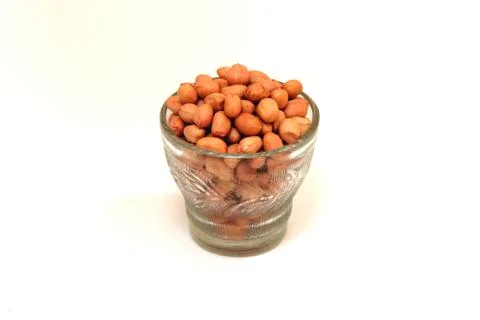 Cupful of Groundnuts/Peanuts Stock Photos