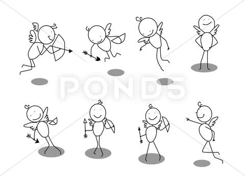 Cupid angel Stock Illustration