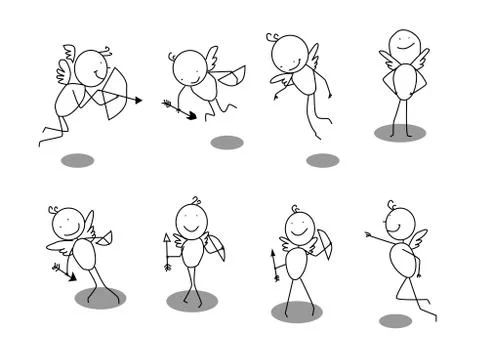Cupid angel Stock Illustration