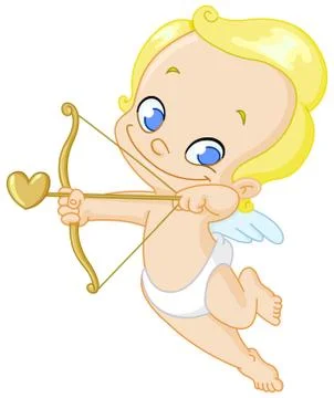 Cupid with arrow Stock Illustration