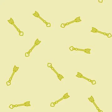 Cupid arrow love line vector seamless pattern Stock Illustration