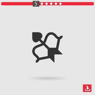 Cupid-arrow vector icon Stock Illustration