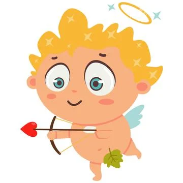 Cupid arrows cartoon vector character for Valentine's Day. Stock Illustration