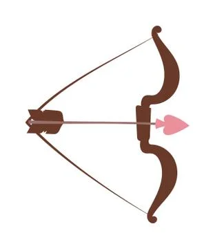 Cupid bow and arrow vector illustration 스톡 일러스트
