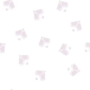 Cupid bow arrow glyph vector seamless pattern Stock Illustration