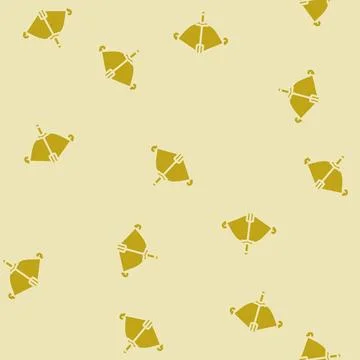 Cupid bow arrow glyph vector seamless pattern Illustrazione stock