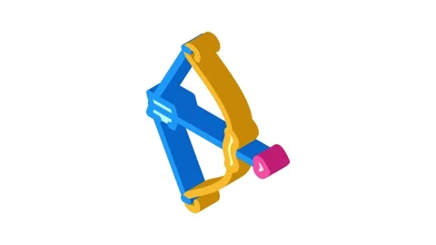 Cupid bow arrow isometric icon animation Stock Footage 327277355
