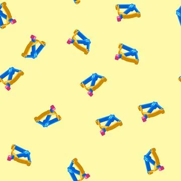 Cupid bow arrow isometric icon seamless pattern Illustrazione stock